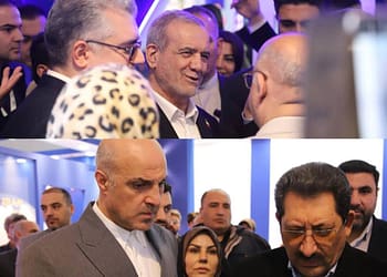 در سومین نمایشگاه بین المللی تجارت‌ با اوراسیا صورت گرفت؛  بازدید رئیس جمهور و وزیر صمت از غرفه های مناطق آزاد